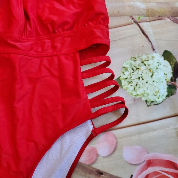 NEW! Red one piece swim suit - Picture 7 of 9